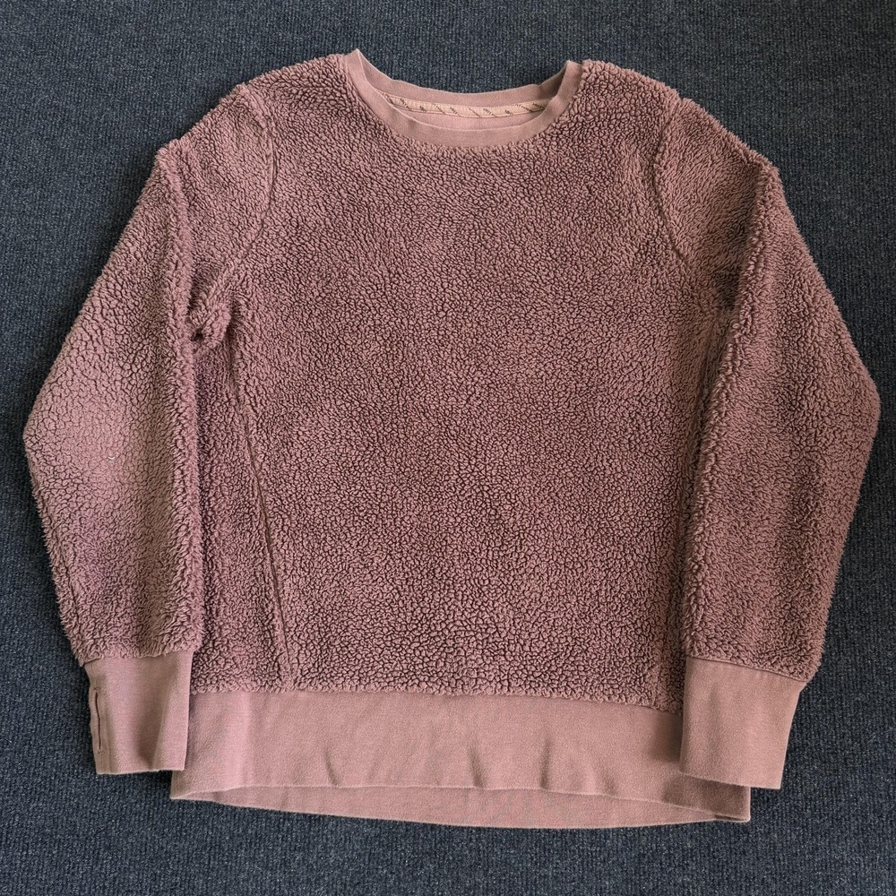 Marc New York Performance Sweater Womens Medium Pink Sherpa Fleece Crew Pullover